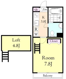 A Brezza江北【1階】の間取り