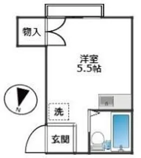 コーポニシワキ【3階】の間取り