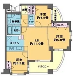 カスタリア目白【5階】の間取り