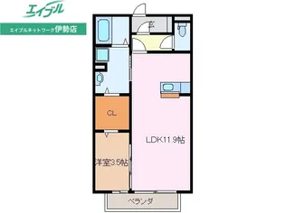 C‘est la vie 75【1階】の間取り