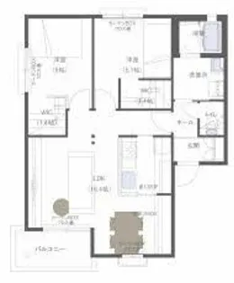 ディアス不動前B【2階】の間取り