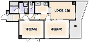 ボーバンハイツ【11階】の間取り