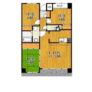 ラ・パラドール中山【3階】の間取り