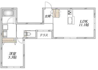 CASA上用賀【1階】の間取り
