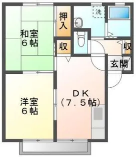 パレス曙 C【1階】の間取り
