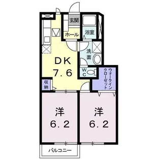 エレガントハイム岩松北【1階】の間取り
