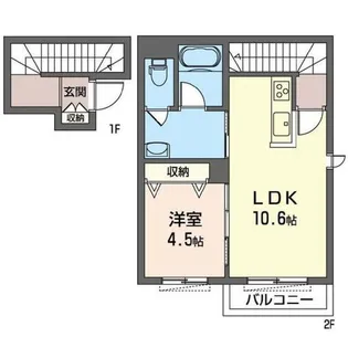 エクラージュイシカワ【2階】の間取り