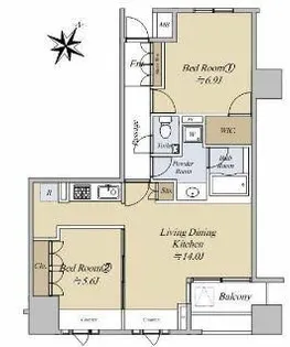 デュークスカーラ日本橋【6階】の間取り