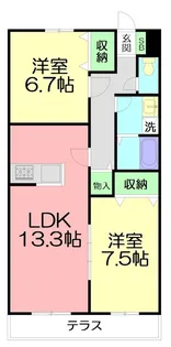 ペイサージュ【1階】の間取り