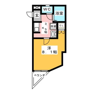 ベリスタ岐阜【2階】の間取り