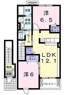 フランプライスC【2階】の間取り
