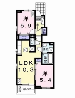 ウィンドヒル【1階】の間取り