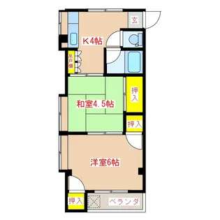 牛尾コーポ【2階】の間取り