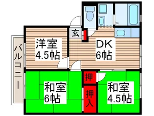 ヴァンクール【2階】の間取り