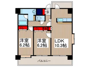 ヴィラディスレイ【2階】の間取り