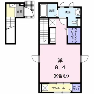 ヒミコレジデンス多摩桜A【2階】の間取り