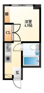 リバーサイドコーポF【4階】の間取り