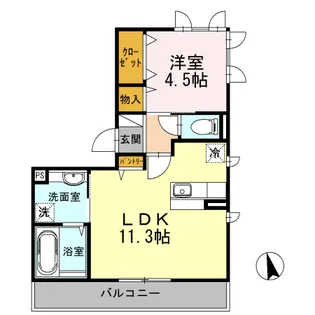 ヴィエントI棟【3階】の間取り