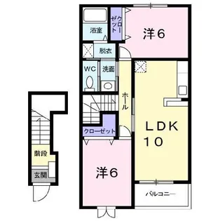 フェニックス大日向【2階】の間取り