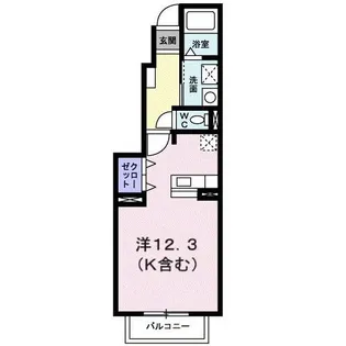 クラール曽比B【1階】の間取り