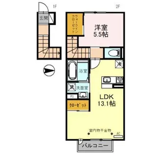 グリーン・ライト【1階】の間取り