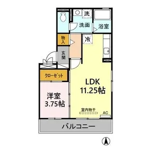 セジュール大秋【3階】の間取り