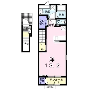 カレントレジデンス東本町I【2階】の間取り
