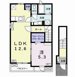 コンフォート下西郷【2階】の間取り