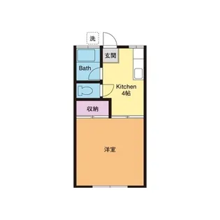 コーポ桂B【1階】の間取り