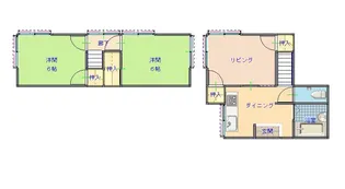 白木町C棟【2階】の間取り