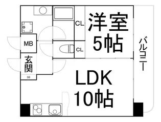 フローライト南森町【8階】の間取り