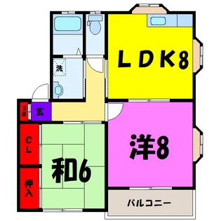 ドミール棟高A/B【2階】の間取り