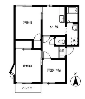 グリーンパレスD【2階】の間取り