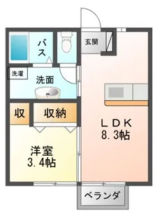 ヴィラ・モンテローザ【2階】の間取り
