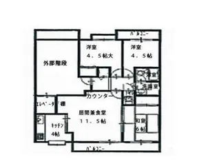 アヴニール熊谷2号棟【4階】の間取り