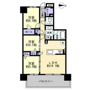 レーベン別府 THE PHILOSOPHIA【2階】の間取り
