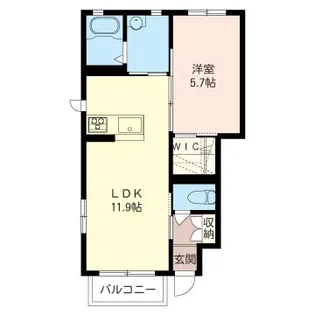 ベルヒルD【1階】の間取り