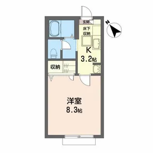 ボヌール【1階】の間取り