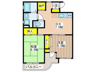 ハイム八王子【2階】の間取り