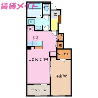 メゾン ド ノール【1階】の間取り