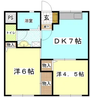フローラKIKU D【1階】の間取り