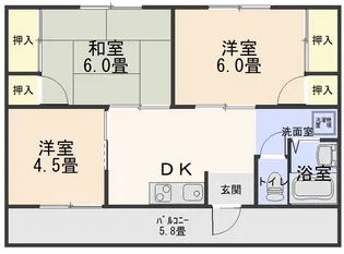 八坂北ハイム【2階】の間取り