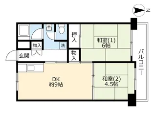 UR大開【9階】の間取り