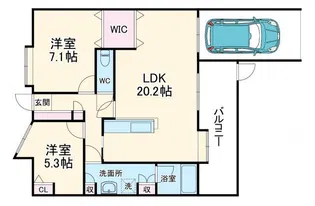 サンマンションドゥーシェ豊中北桜塚【1階】の間取り