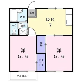 田中コーポ【2階】の間取り