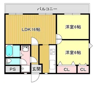 サンライフ北野マンション【7階】の間取り
