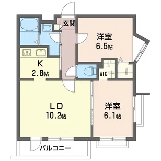 コート上用賀【2階】の間取り