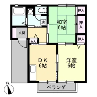 ひまわりコーポ【1階】の間取り