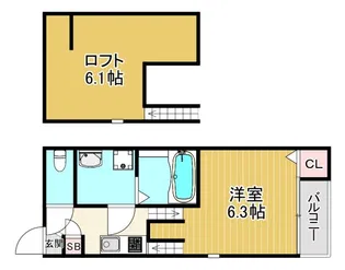 ソルフェージュ鴫野東【1階】の間取り