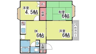 上野通ハイツ【2階】の間取り
